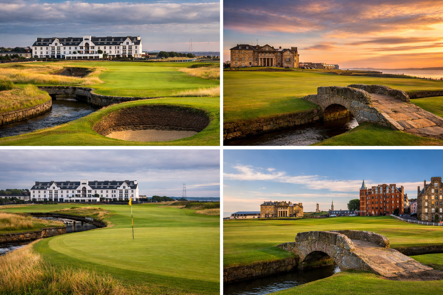 Carnoustie vs St Andrews golf images