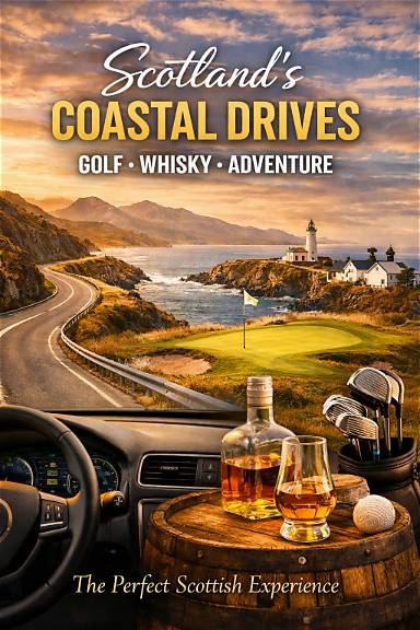 Scottish coastal drive golf and whisky