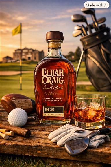Bourbon and golf themed image