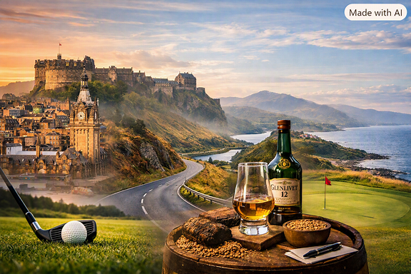 Scottish travel itinerary collage